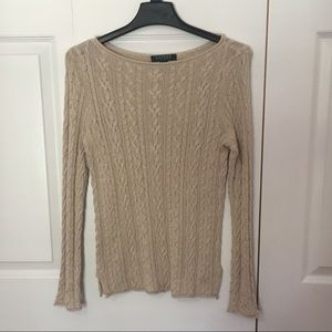 NWOT Lauren Ralph Lauren Cable Knit Sweater